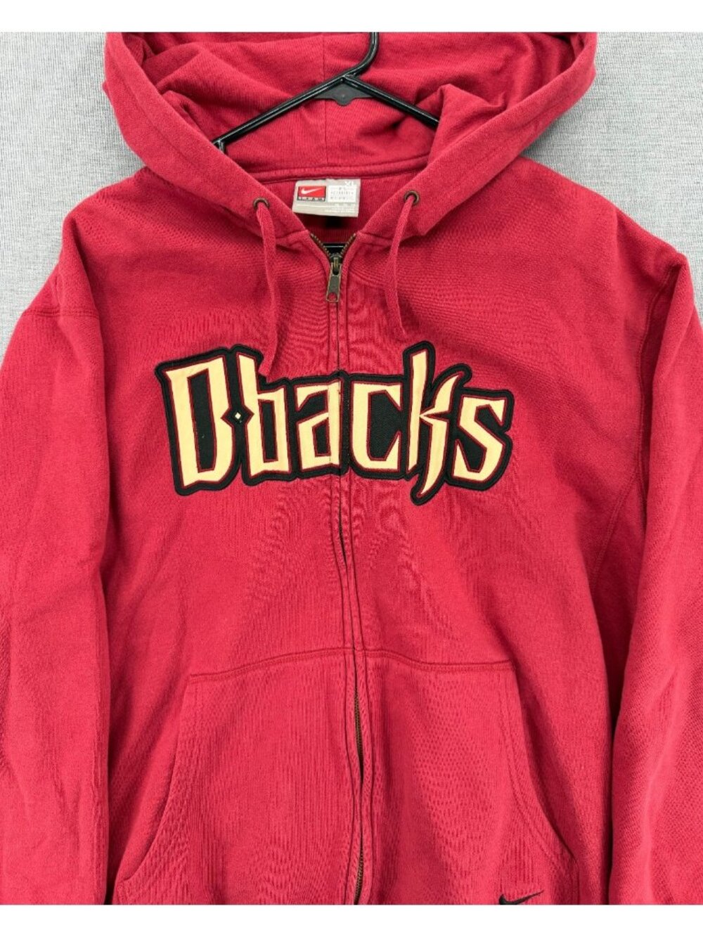 Nike x MLB Baseball Arizona Diamondbacks Hoodie Mens XL Red Pullover Sweater Y2K